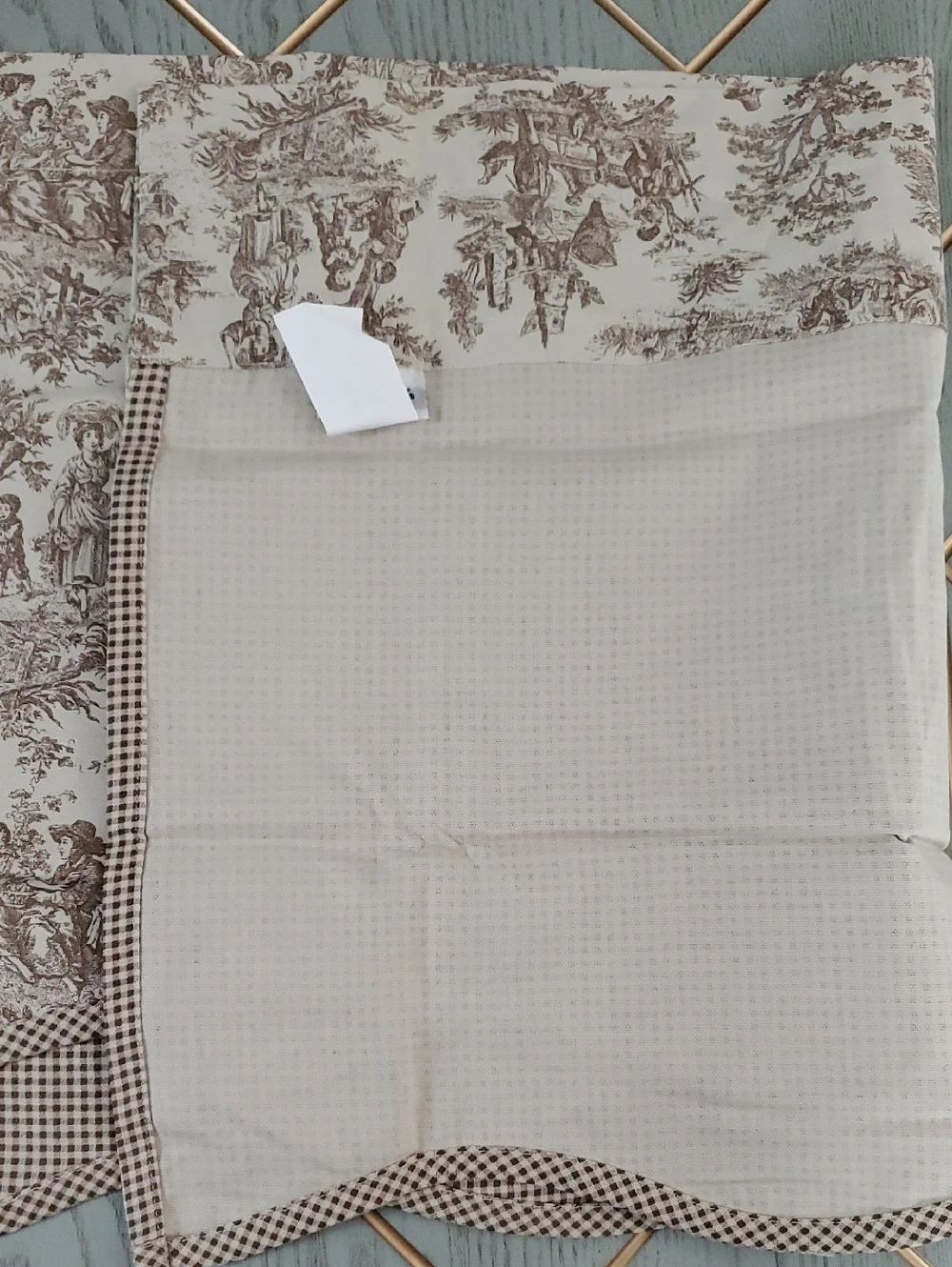 NEW Waverly Charmed Life Wave Valance in Beige and Brown. 52